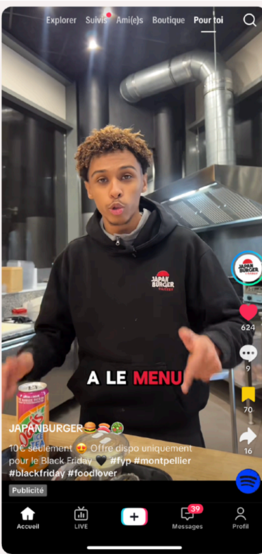 TikTok Ads Japan Burger